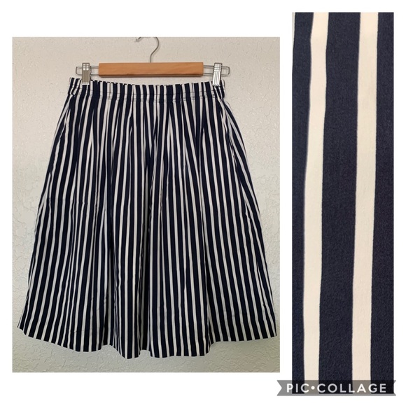 J Crew • Navy & White Skirt - Picture 7 of 9